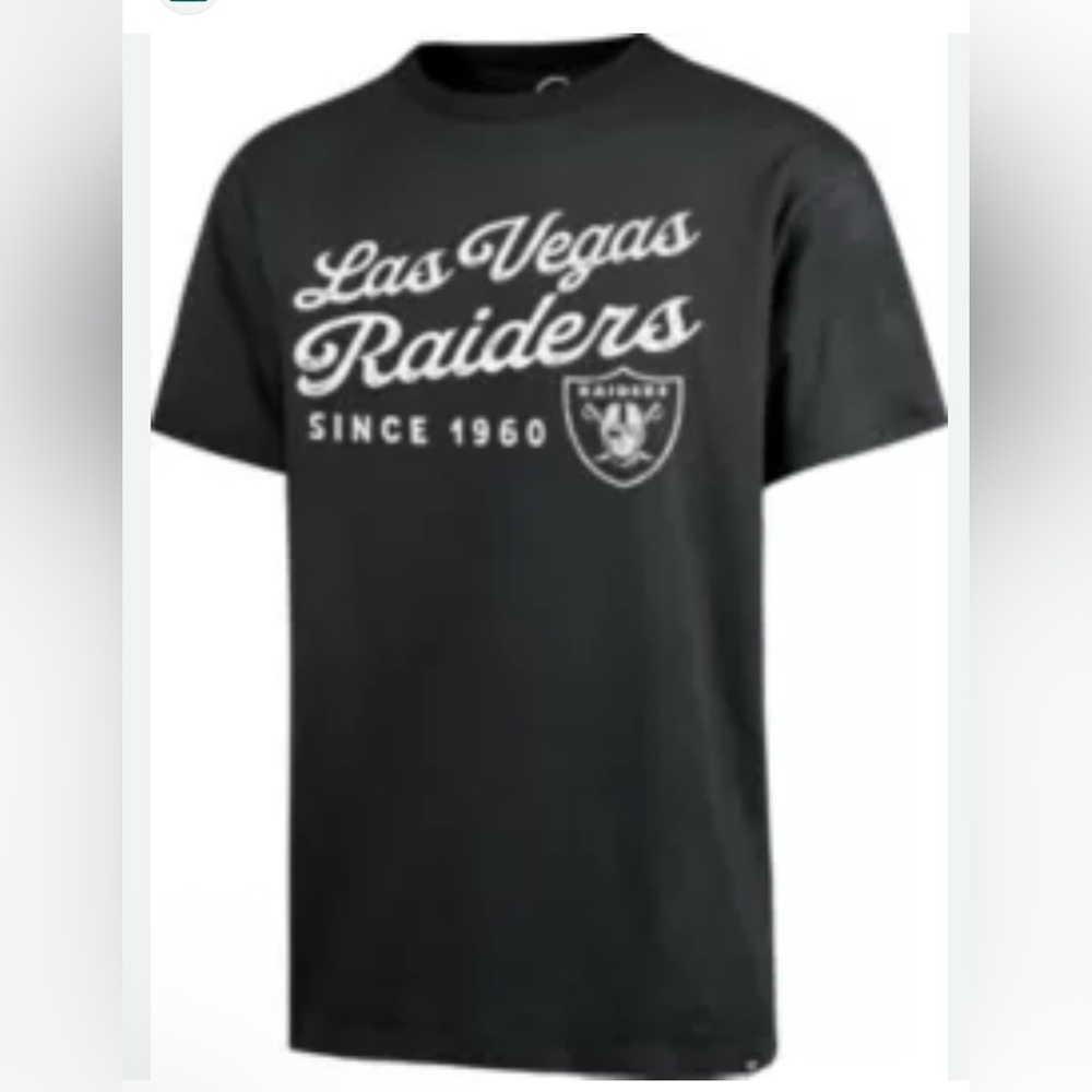 '47 Men's Las Vegas Raiders Dusted Distressed Black T-Shirt NFL mens size small